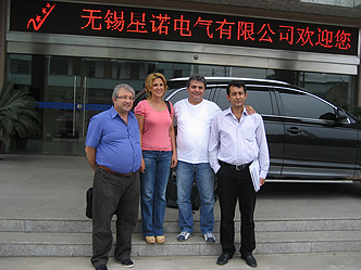 Foreign clients visiting our company