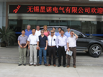 Foreign clients visiting our company